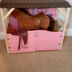 American Girl Horse And Our Generation Stable And Accessories 