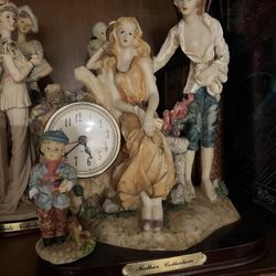 Victorian Clock With Statues 
