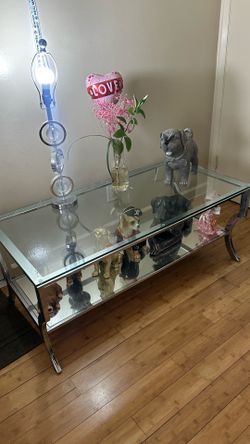 Glass coffee table