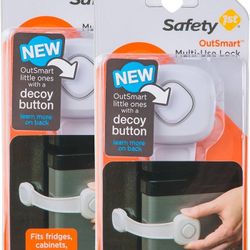 Safety 1st OutSmart Multi Use Lock, 2 Pack, White