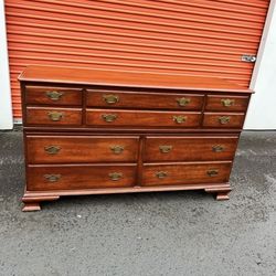 Vintage Pennsylvania House Cherry Dresser 10- Drawer Solid Wood