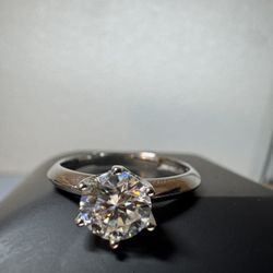 VVS1 Engagement Moissanite Ring 1ct