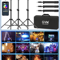 GVM 800D RGB LED Video Light Kit w/ Stands + Case — Full Setup — Excellent Condition