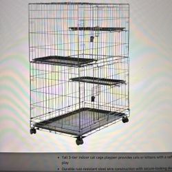 Cat Cage Playpen With Easy To Clean Removable Trays