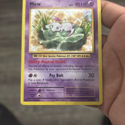 Rare Mew Pokemon Card