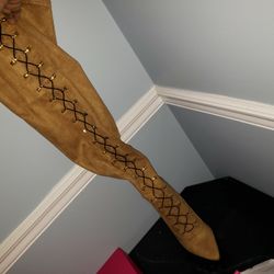 Brown Thigh Boots Size 9
