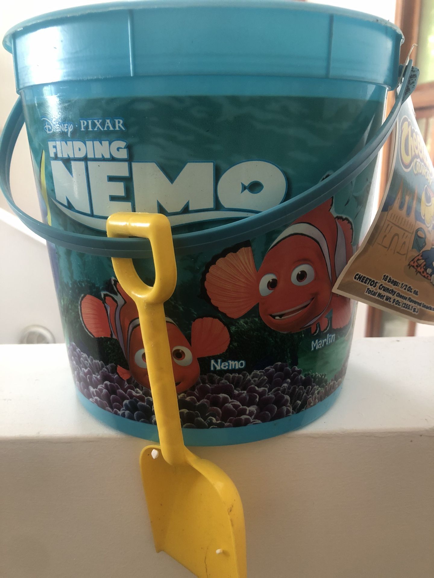 Five Vintage collector’s Finding Nemo Cheetos Pails and shovels