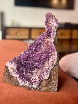 $45 OBO | Moving Sale: Natural Amethyst Crystal Cluster (Approx. 6”)