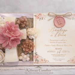 personalized candles and boxes