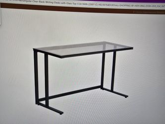 Glass Top Computer Desk