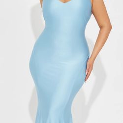 Satin Maxi Gown ! Size 1X