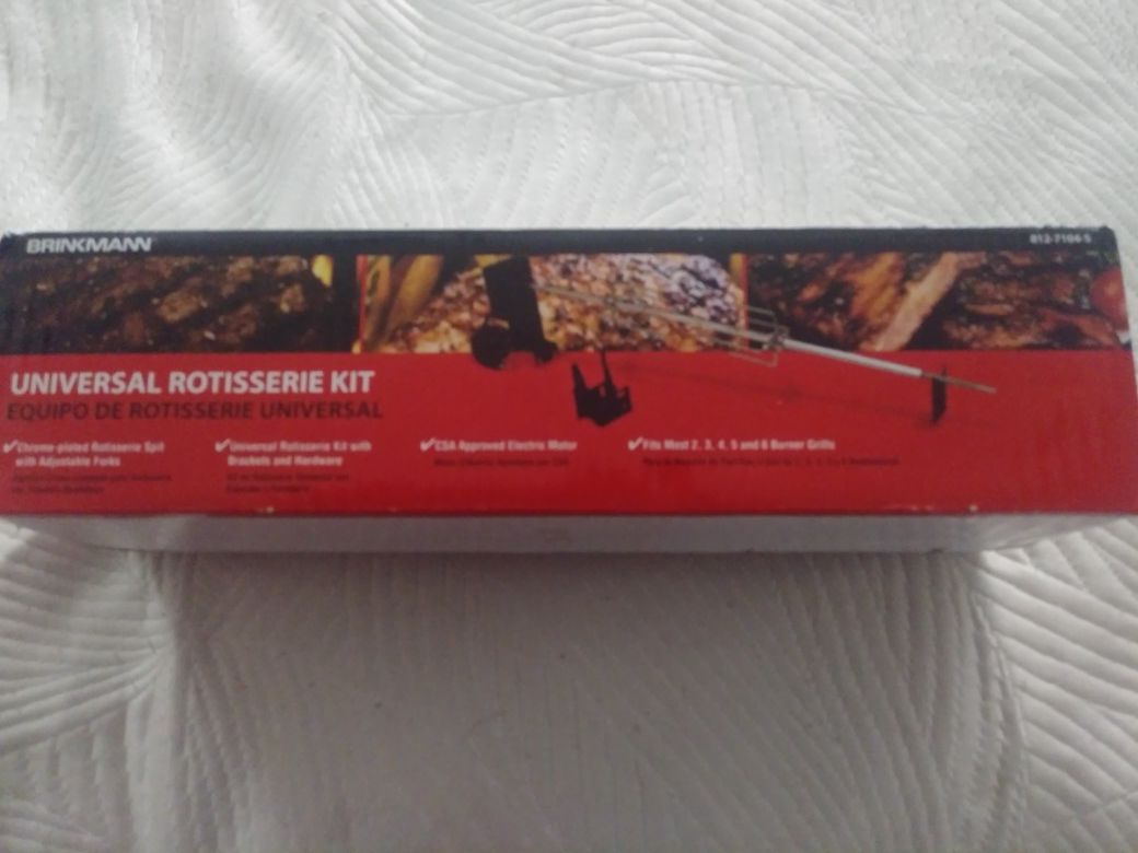 Electric universal rotisserie kit Brand, New by Brinkmann