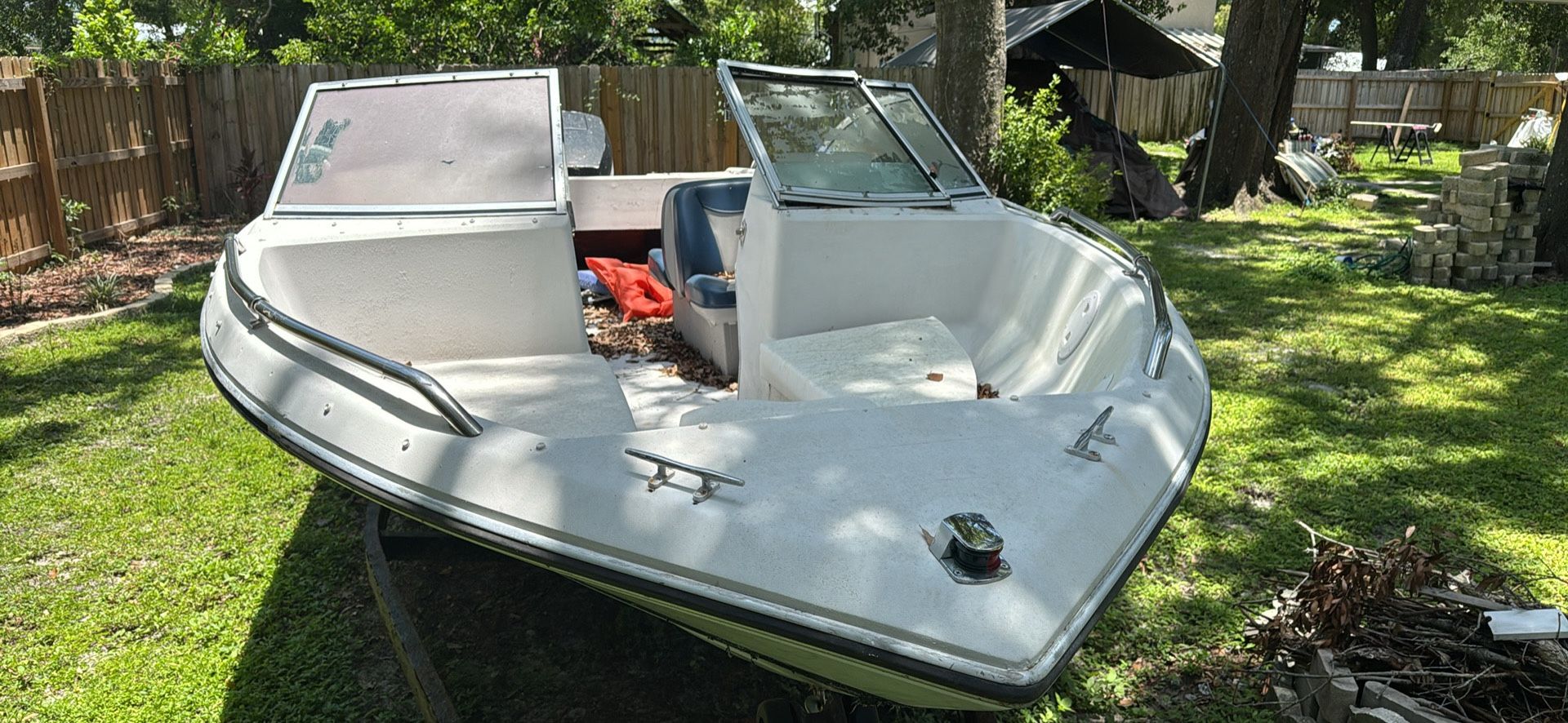 19 Footer 94 hp Evenrude Engine