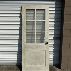 1900s antique 6 Glass Panel Door 