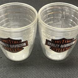 Pair of 2 Tervis Harley Davidson Motorcycles Tumblers