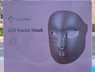 Brand new factory-sealed Auxoliev LED facial mask, original retail price $214.99 on Amazon.