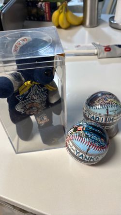 NYY Ty and 2 Yankee Stadium Baseballs