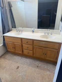 Bathroom Cabinet With Countertop