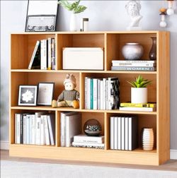 IOTXY  Wooden 3-Tier Cube Bookshelf