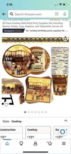 Cowboy/Wild West Party Supplies