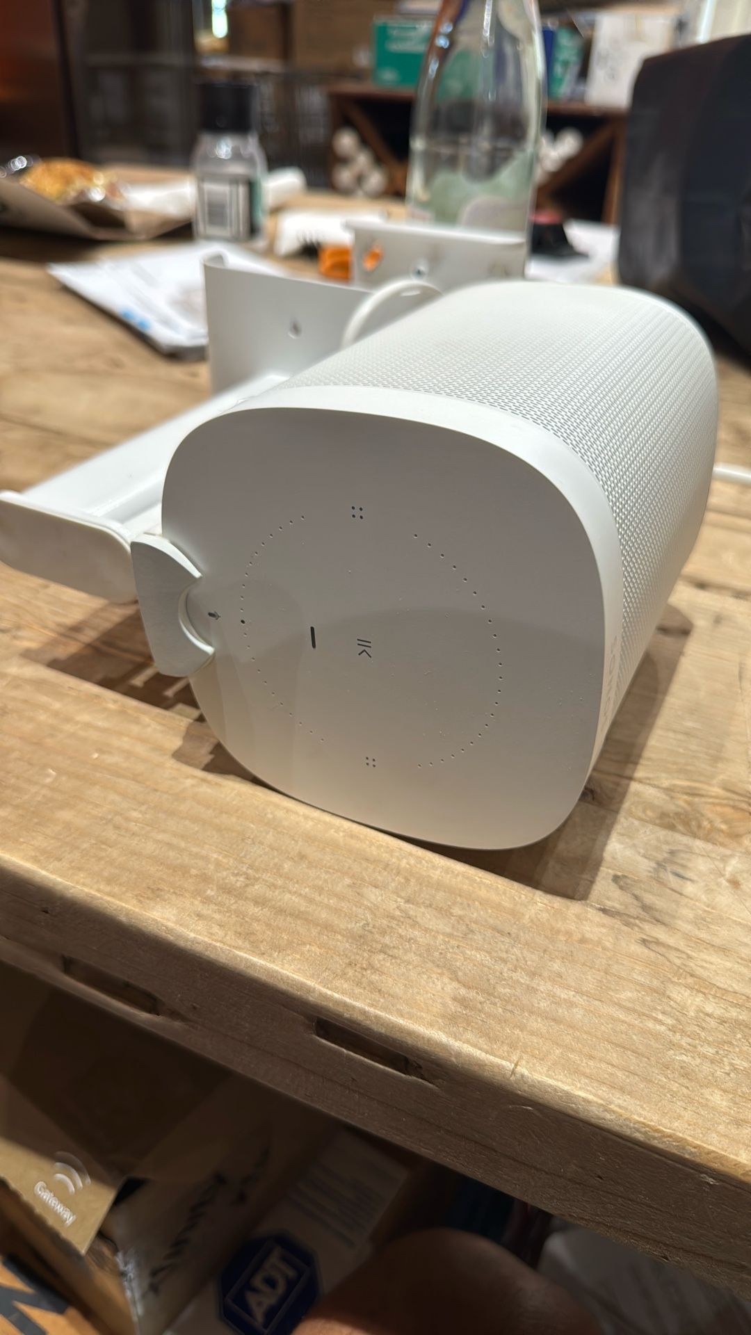 4 X Sonos 1 White With Power Chords & White Flexson Ceiling Mounts