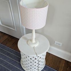 Pottery barn kids nightstand and lamp