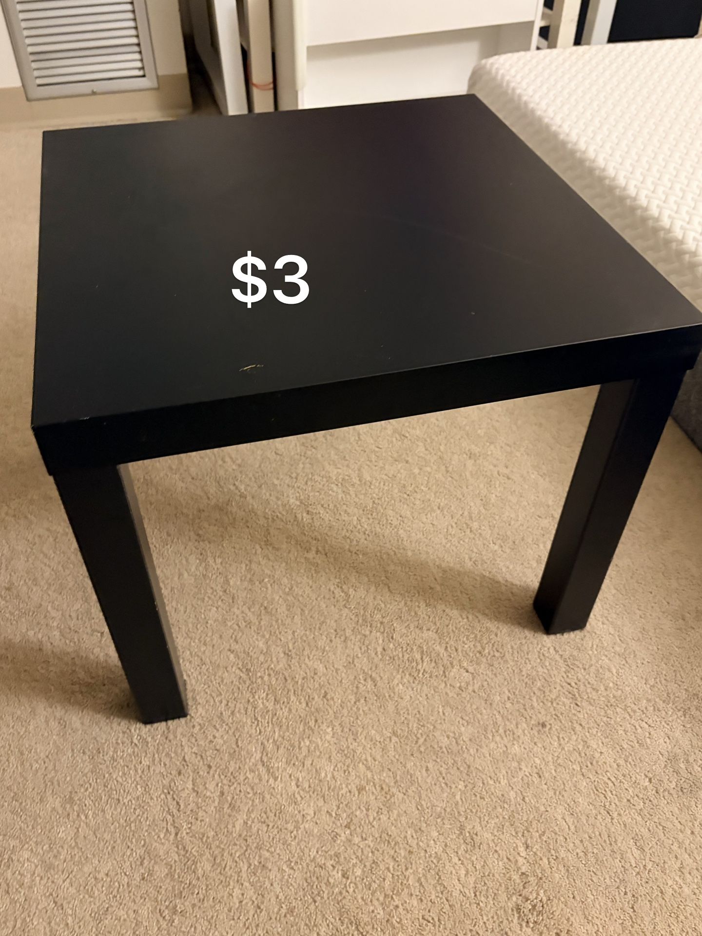 Small Black Side Table – $5
