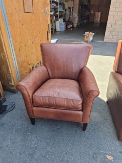 Leather sofa chair