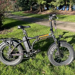 Ebike Rad Power RadMini 4 with Suspension Seat Post, Upgraded Brakes Foldable Fat Tire Electric Bicycle