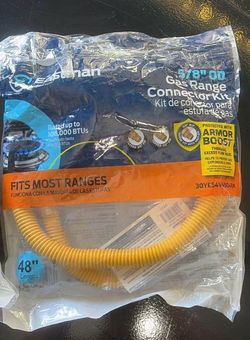 Gas range connector kit