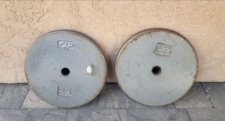 Weight Standard Cap Plates Pair Of #25s