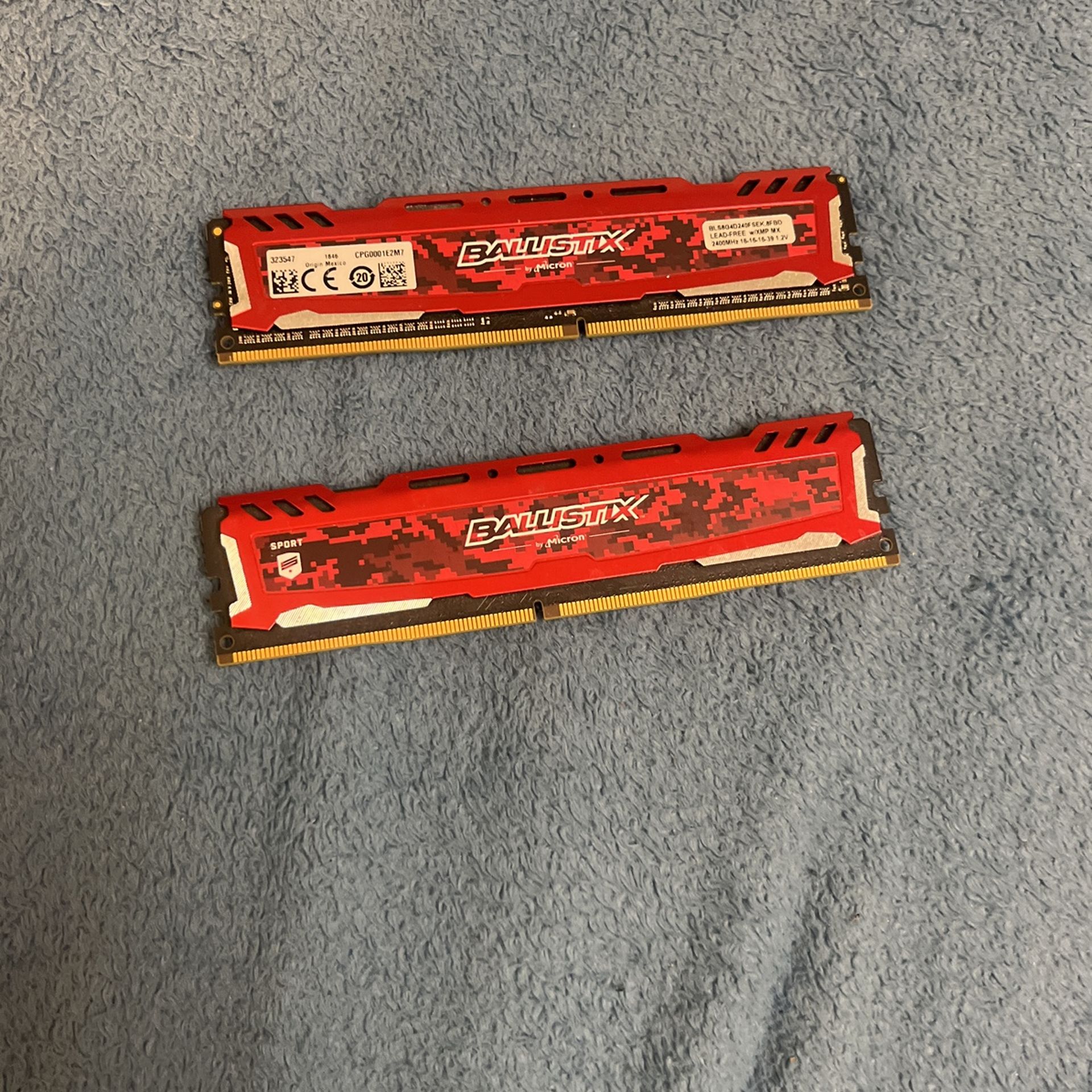 16GB (2x 8gb) RAM Sticks Ballistix
