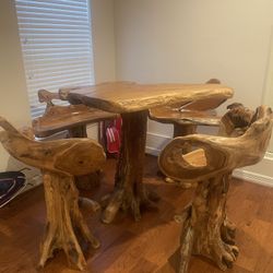 Teak Wood Table / Chairs