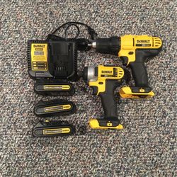 Dewalt 20v Max Li-Ion Cordless Drill/Driver & Impact Driver Combo Kit