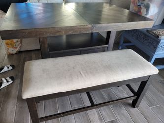 Free dining table with bench.