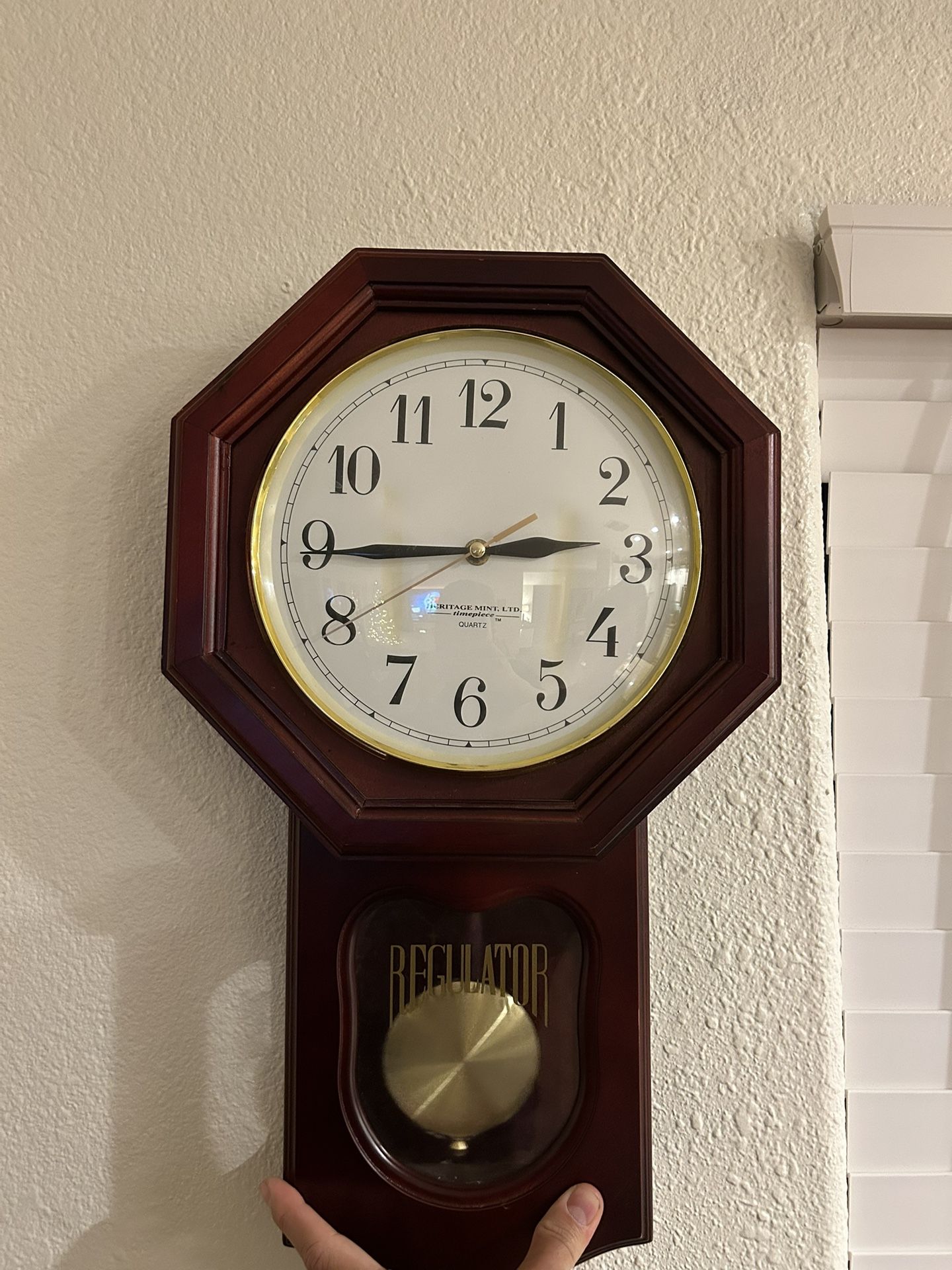 Vintage Heritage Ltd Regulator Cherry Wood Wall Clock