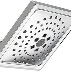 New In Box Chrome Delta Universal Showering 7 5/8” Multi Function Raincan Shower Head