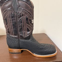Authentic Black Python Boots