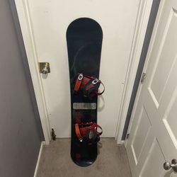 Snowboard with Bindings and Bag - Size 155cm