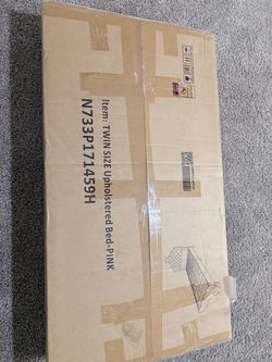 TWIN SIZE Upholstered bed frame PINK