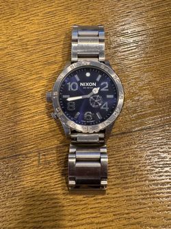 Nixon Watch - The 51-30 - Silver with Navy Blue Face