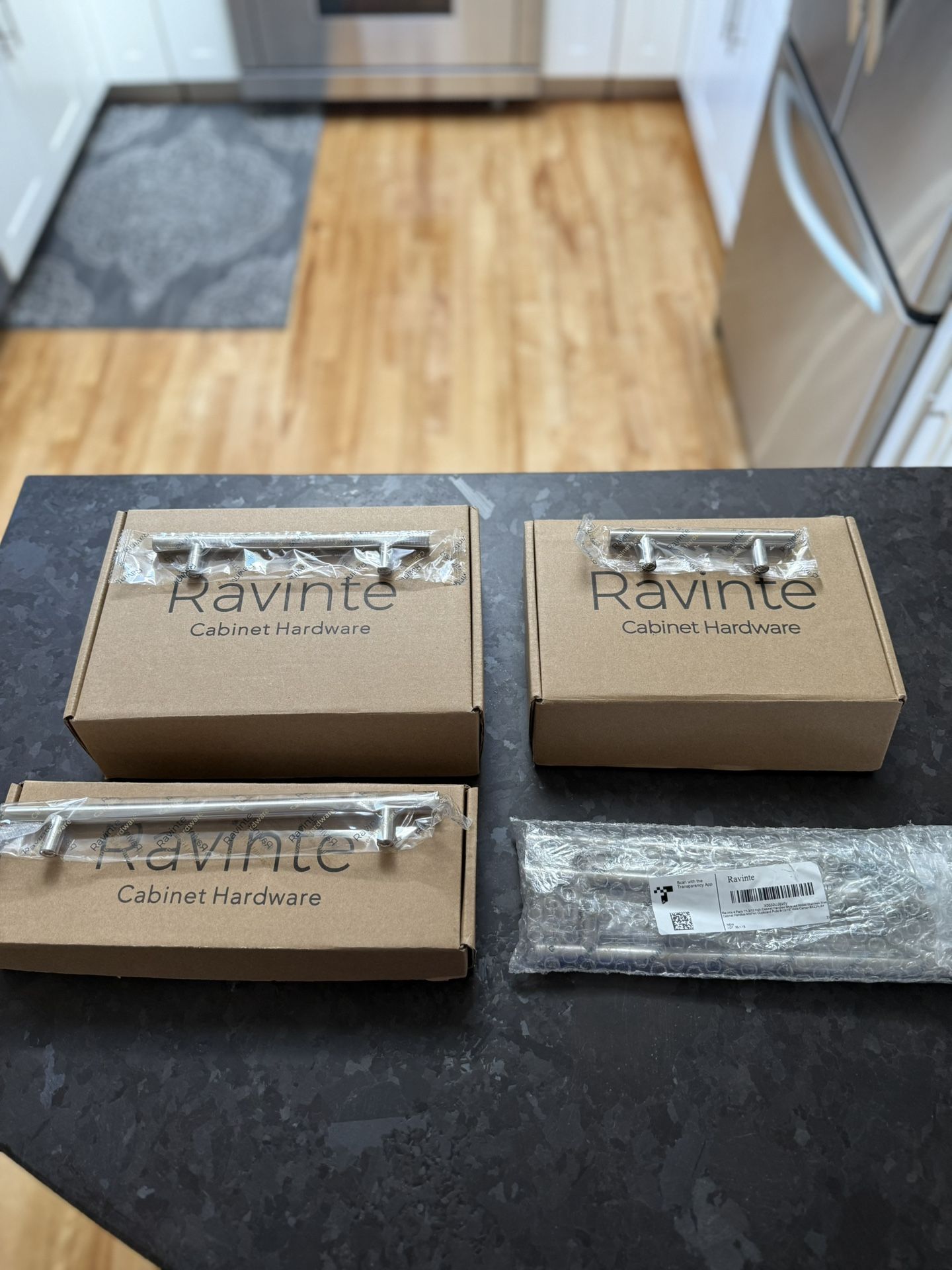CABINET DRAWER PULLS brushed stainless steel - $45