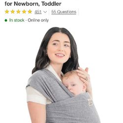 Like New KeaBabies Original Baby Wraps Carrier, Baby Sling Carrier, Stretchy Infant Carrier for Newborn, Toddler