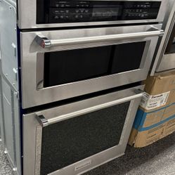 Kitchen Aid Stainless Steel 30” Microwave Oven Combo Self Clean