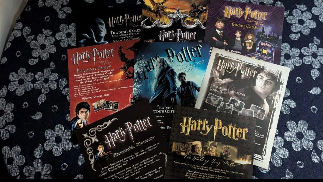 8 HARRY POTTER ARTBOX PROMO PROMOTIONAL SELL SALE SHEET LOT COLLECTION