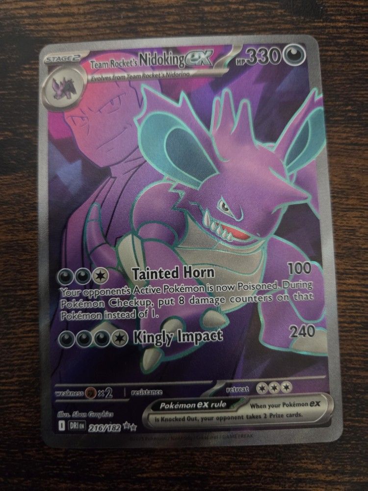 Team Rocket's Nidoking ex 216/182 - Destined Rivals - Ultra Rare - English