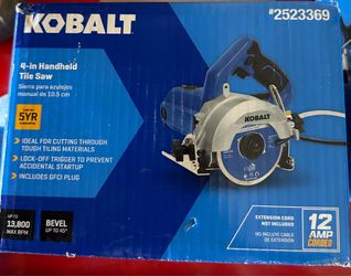 Kobalt 4-inch Corded Handheld Tile Saw