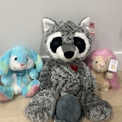 Cute Plush Toys – Turtle, Rabbit, Raccoon & Hedgehog