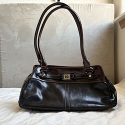GIANI BERNINI Elegant Black Leather Handbag