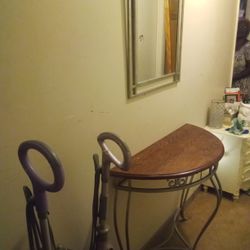 Wall Table And Mirror,$30,Has Small Damage On Right Back Corner